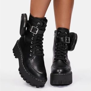 Dolls Kill Platform combat boots (never worn)